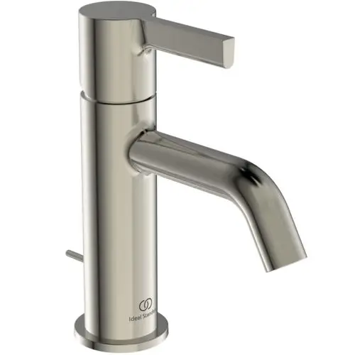 Waschtischarmatur aus verchromtem Metall mit einem schwenkbaren Auslauf. Produkt von Ideal Standard mit einem klaren, minimalistischen Design.